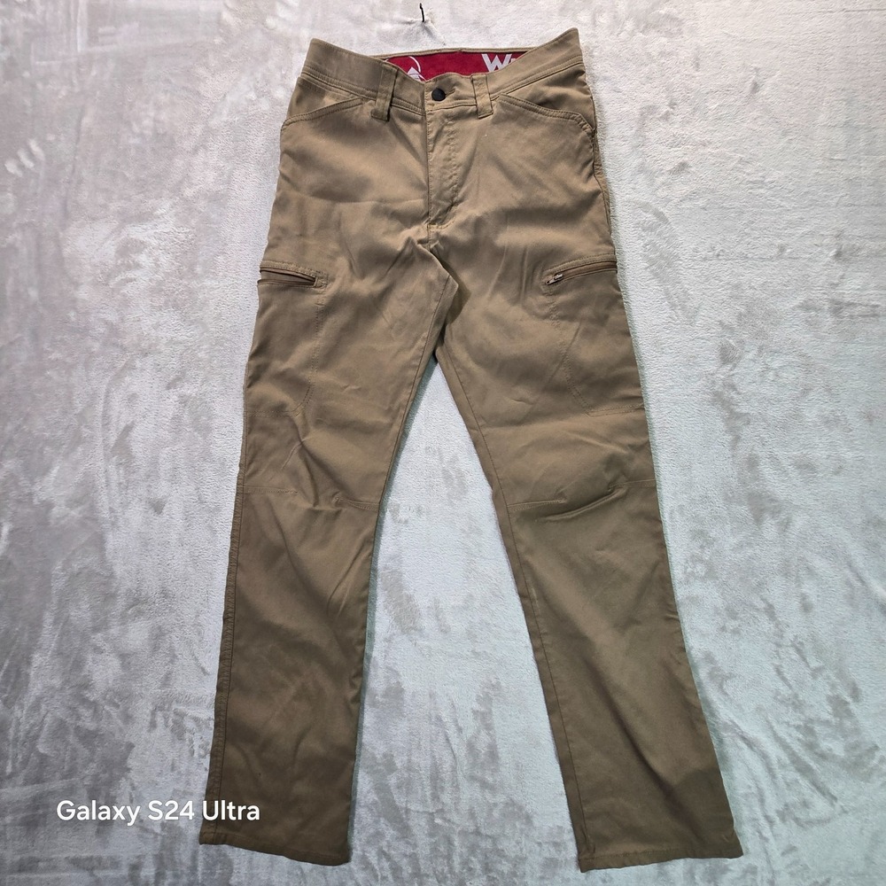 Wrangler Cargo Pants Mens 29x29 Brown Casual Mid Rise Outdoor Hiking Performance